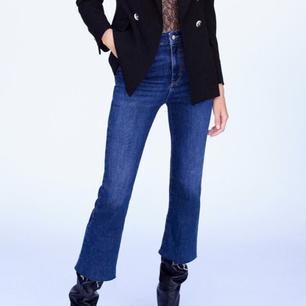 Zara High Rise Mini Flare Jeans